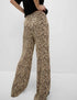 Marks & Spencer "Animal Print Plisse Wide Leg Trousers"